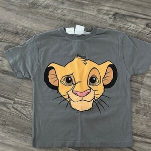 Zara Gray Kids Tee with Simba Face